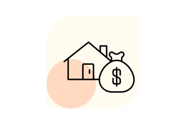 Ev kredisi, vektör, piksel mükemmel, illüstratör dosyası