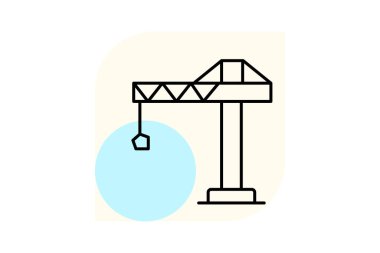 Crane, vektör, piksel mükemmel, illüstratör dosyası