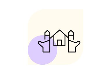 Gated Community, vektör, piksel mükemmel, illüstratör dosyası