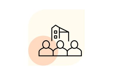 Konut Derneği, vektör, piksel mükemmel, illüstratör dosyası