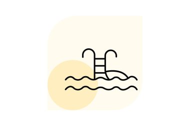 Topluluk havuzu, vektör, piksel mükemmel, illüstratör dosyası