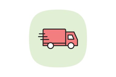 Kamyon, vektör, piksel mükemmel, resimleyici dosyası taşınıyor