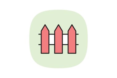 Çit, vektör, piksel mükemmel, çizer dosyası