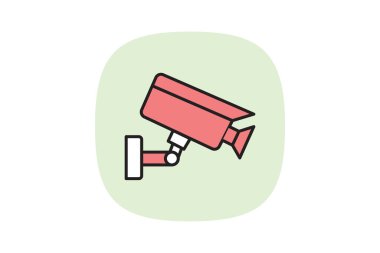 Gözetim kamerası, vektör, piksel mükemmel, illüstratör dosyası