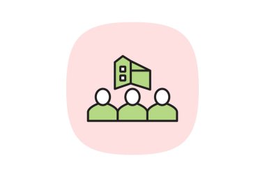 Konut Derneği, vektör, piksel mükemmel, illüstratör dosyası