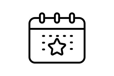 Takvim, vektör, piksel mükemmel, çizer dosyası