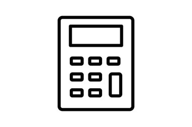 Hesap makinesi, vektör, piksel mükemmel, illüstratör dosyası