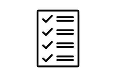 Kontrol listesi, vektör, piksel mükemmel, illüstratör dosyası