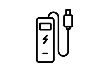 Taşınabilir Charger, vektör, piksel mükemmel, illüstratör dosyası