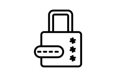 Tsa Lock, vektör, piksel mükemmel, illüstratör dosyası