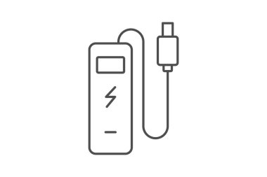 Taşınabilir Charger, vektör, piksel mükemmel, illüstratör dosyası