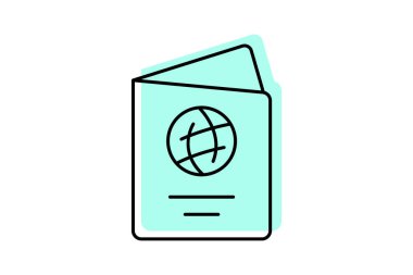 Pasaport, vektör, piksel mükemmel, illüstratör dosyası