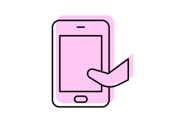 Akıllı telefon, vektör, piksel mükemmel, çizer dosyası