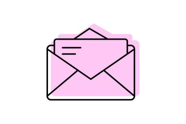 Zarf, vektör, piksel mükemmel, illüstratör dosyası