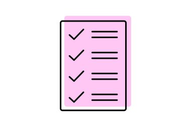 Kontrol listesi, vektör, piksel mükemmel, illüstratör dosyası