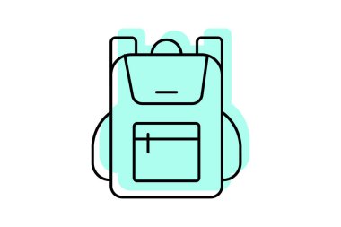 Sırt çantası, vektör, piksel mükemmel, resimleyici dosyası