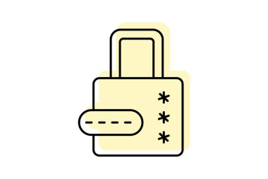 Tsa Lock, vektör, piksel mükemmel, illüstratör dosyası