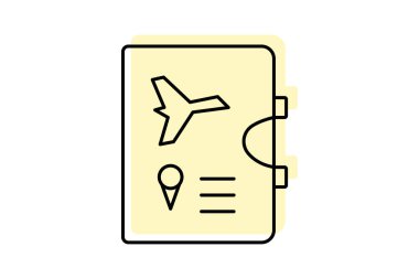 Seyahat Günlüğü, vektör, piksel mükemmel, illüstratör dosyası