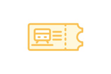 Tren bileti, vektör, piksel mükemmel, illüstratör dosyası