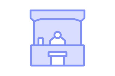 Ticaret Göstergesi Booth, vektör, piksel mükemmel, illüstratör dosyası