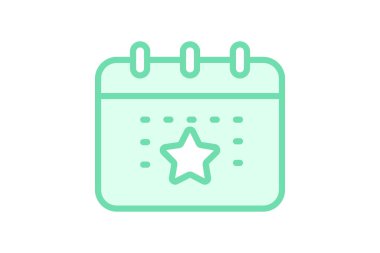 Takvim, vektör, piksel mükemmel, çizer dosyası