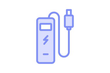 Taşınabilir Charger, vektör, piksel mükemmel, illüstratör dosyası