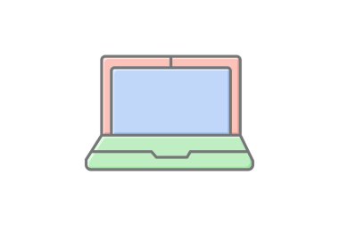 Laptop, vektör, piksel mükemmel, illüstratör dosyası