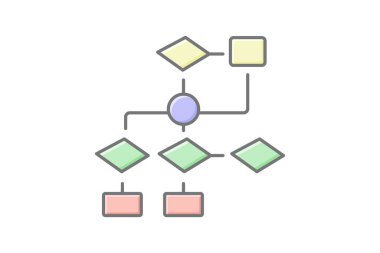 Akış şeması, vektör, piksel mükemmel, illüstratör dosyası
