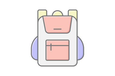 Sırt çantası, vektör, piksel mükemmel, resimleyici dosyası