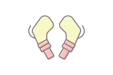 Kulak tıkacı, vektör, piksel mükemmel, illüstratör dosyası