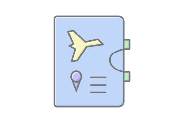 Seyahat Günlüğü, vektör, piksel mükemmel, illüstratör dosyası