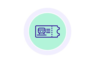 Tren bileti, vektör, piksel mükemmel, illüstratör dosyası