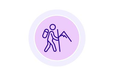 Yürüyüş Tur, vektör, piksel mükemmel, illüstratör dosyası