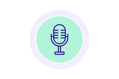 Mikrofon, vektör, piksel mükemmel, illüstratör dosyası