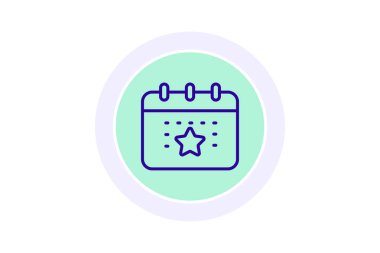 Takvim, vektör, piksel mükemmel, çizer dosyası