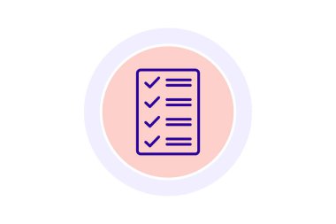 Kontrol listesi, vektör, piksel mükemmel, illüstratör dosyası