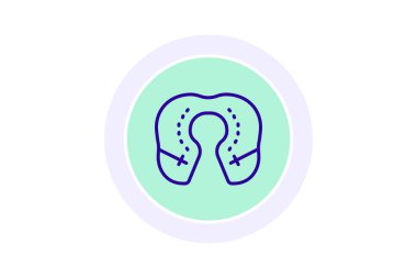 Seyahat Yastığı, vektör, piksel mükemmel, illüstratör dosyası