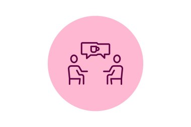 Kahve Buluşması, vektör, piksel mükemmel, illüstratör dosyası