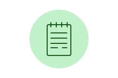 Not defteri, vektör, piksel mükemmel, illüstratör dosyası