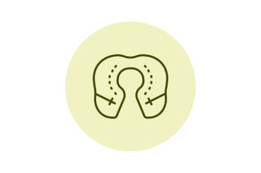 Seyahat Yastığı, vektör, piksel mükemmel, illüstratör dosyası