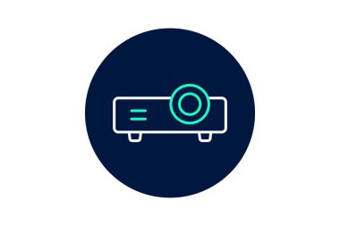 Projektör, vektör, piksel mükemmel, çizer dosyası