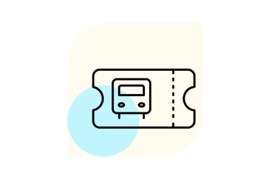 Otobüs kartı, vektör, piksel mükemmel, illüstratör dosyası