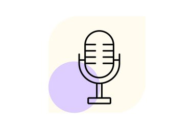 Mikrofon, vektör, piksel mükemmel, illüstratör dosyası