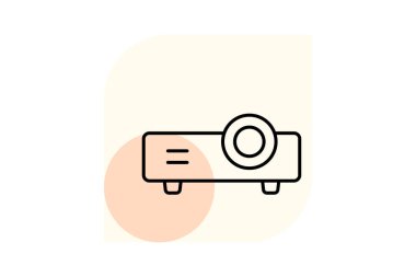 Projektör, vektör, piksel mükemmel, çizer dosyası