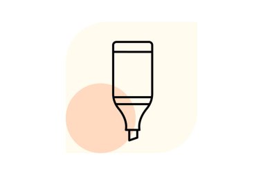 Vurgulayıcı, vektör, piksel mükemmel, illüstratör dosyası