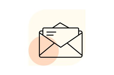 Zarf, vektör, piksel mükemmel, illüstratör dosyası