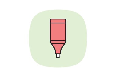 Vurgulayıcı, vektör, piksel mükemmel, illüstratör dosyası