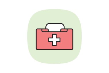 İlk yardım kiti, vektör, piksel mükemmel, illüstratör dosyası