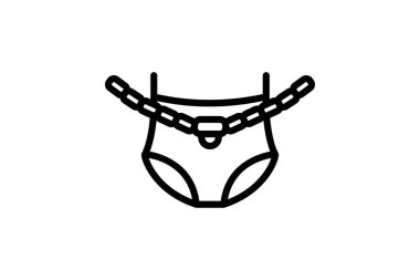 Bel zinciri, vektör, piksel mükemmel, illüstratör dosyası