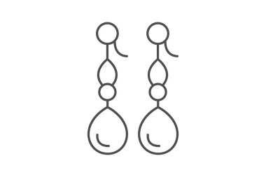 İnci küpeler, vektör, piksel mükemmel, çizer dosyası